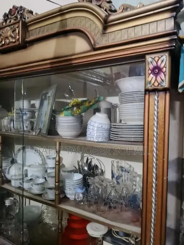 Golden Chinioti Decorative Showcase Furniture