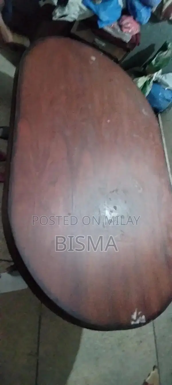 Wooden 6-Seater Oval Dining Table with Removable Seats and Top