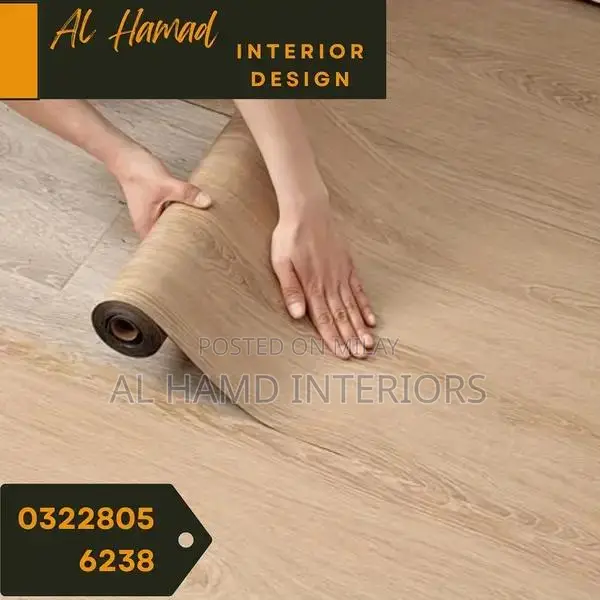 PVC Vinyl Floor Tiles - Wood & Marble Designs