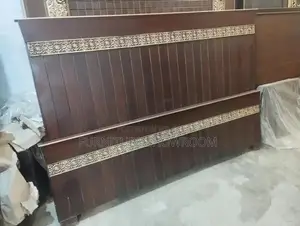 Wooden Double Bed Frame with Matching Side Tables