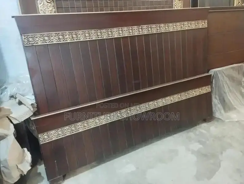 Wooden Double Bed Frame with Matching Side Tables