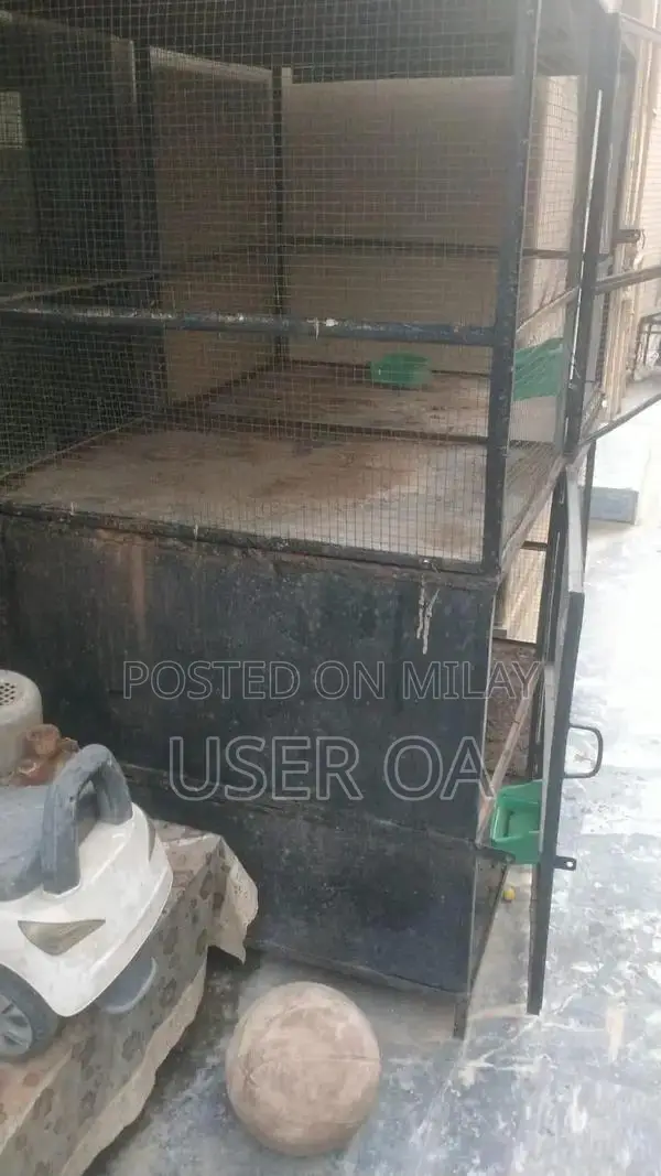 Two-Part Bird Cage for Pet Housing and Care