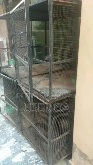 Two-Part Bird Cage for Pet Housing and Care