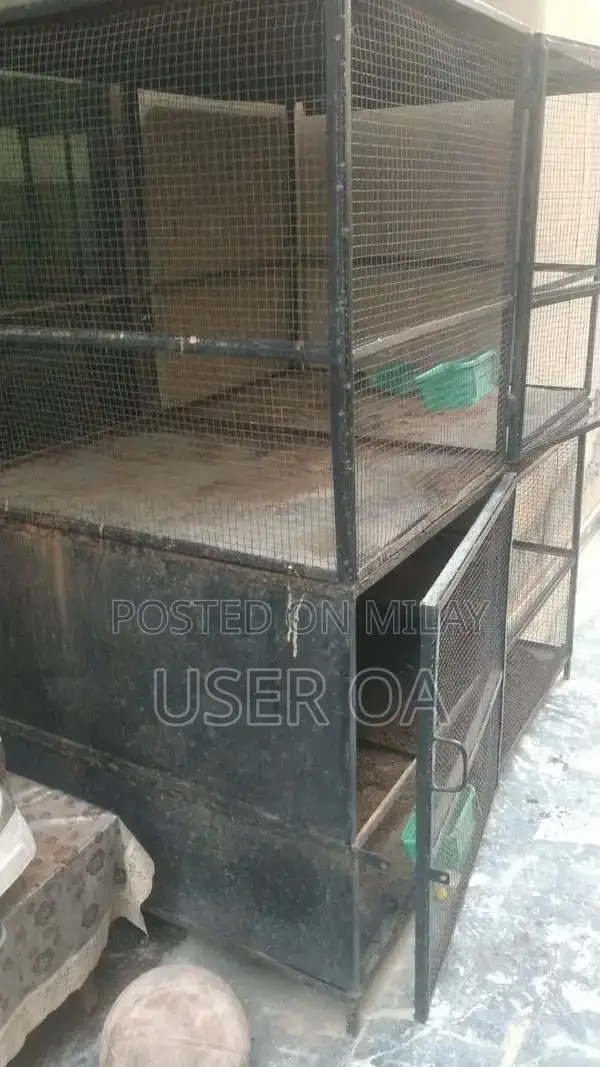 Two-Part Bird Cage for Pet Housing and Care
