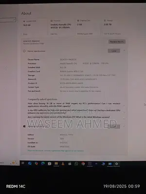 Dell T3500 Workstation with 24-inch HP Monitor