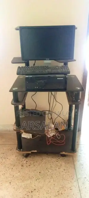 Photo - Mobile Computer Workstation Trolley with Wheels