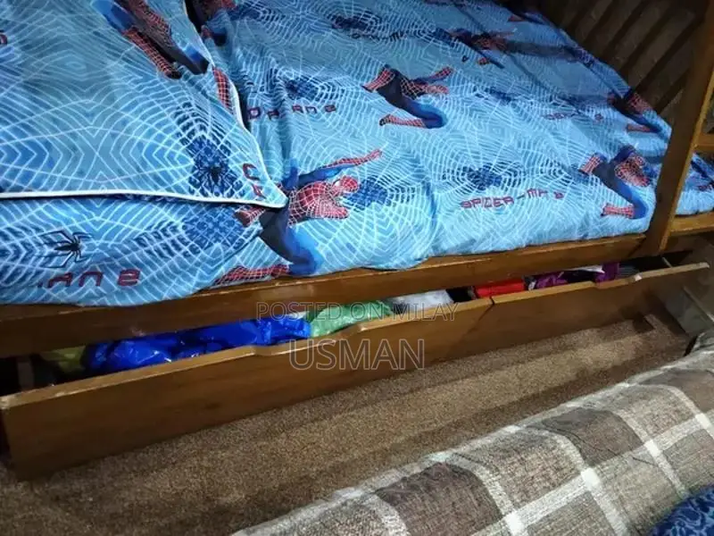 Kids Bunk Bed with Large Storage Drawers and Foam Mattress