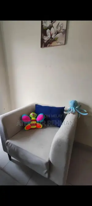 Photo - Blue and White 2+1+1 Sofa Set with Optional Center Table