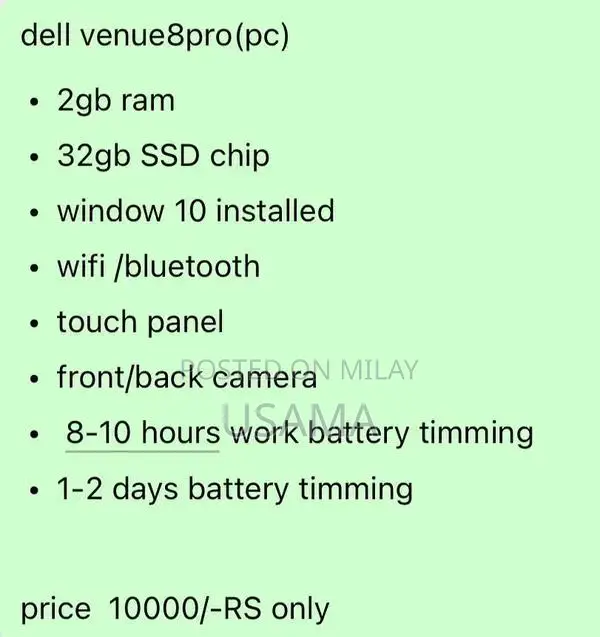 Dell Venue 8 Pro Windows Tablet