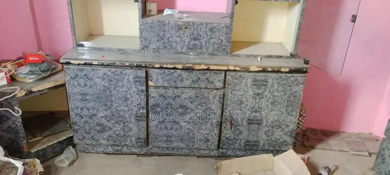 Classic Wooden Room Divider with Vintage Lock Mechanism