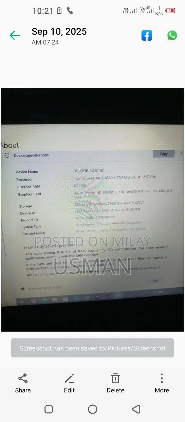 Core i5 4th Gen Gaming Laptop with SSD and Graphics Card