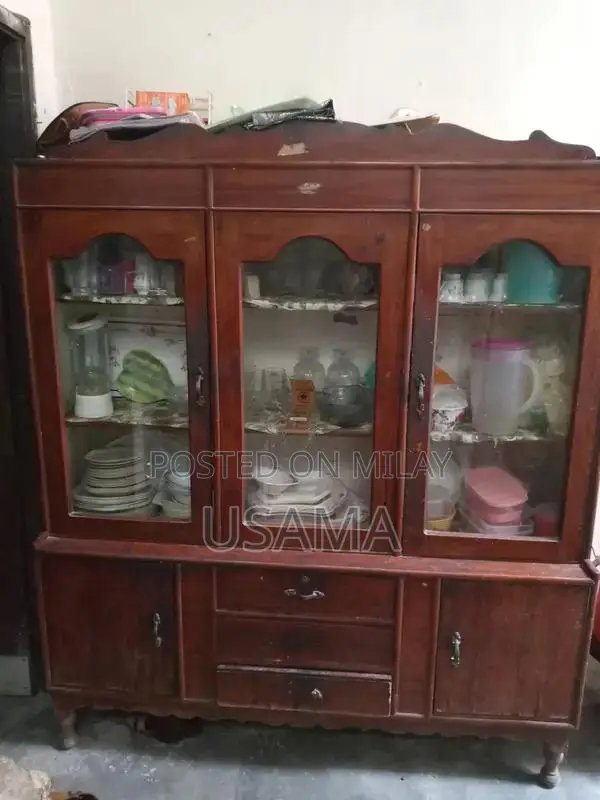 Wooden Dresser and Display Showcase in Good Condition