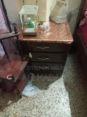 Wooden Bed and Side Tables Set in Excellent Condition