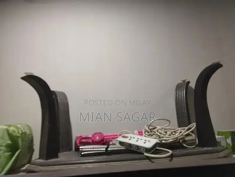 Glass Side Table Set with Metal Center Table Frame