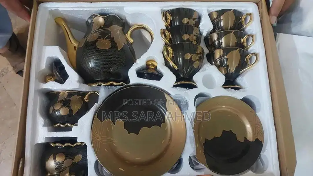 Elegant Gold Plated Branded Tea Set by Yamen