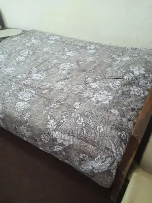 Photo - Rustic Wooden Double Bed Frame - Sturdy Traditional Design