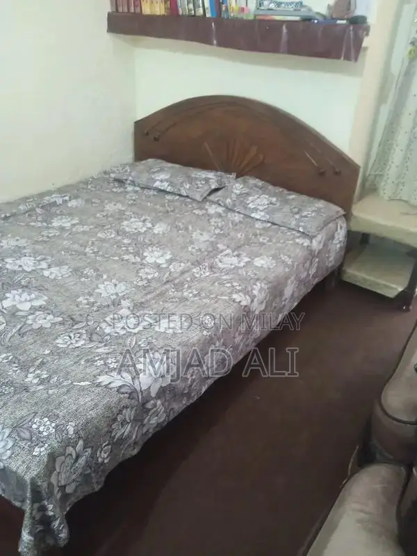 Rustic Wooden Double Bed Frame - Sturdy Traditional Design