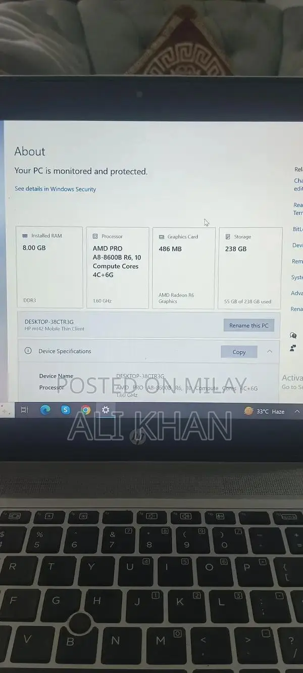 HP mt42 Mobile Thin Client AMD Pro A8 Business Laptop