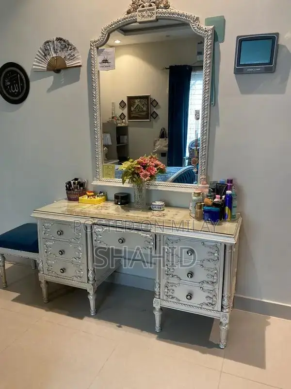 Complete Bedroom Set with Chairs and Mirror