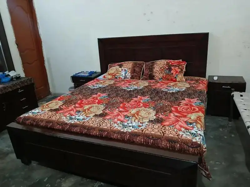 Complete Bedroom Set with Bed Frame and Side Tables