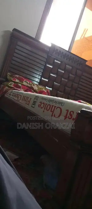 Sturdy Wooden Bed Frame - Pre-Owned Condition