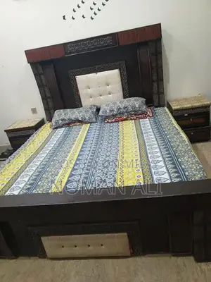 Complete Bedroom Set with Bed, Dressing Table, and Side Table