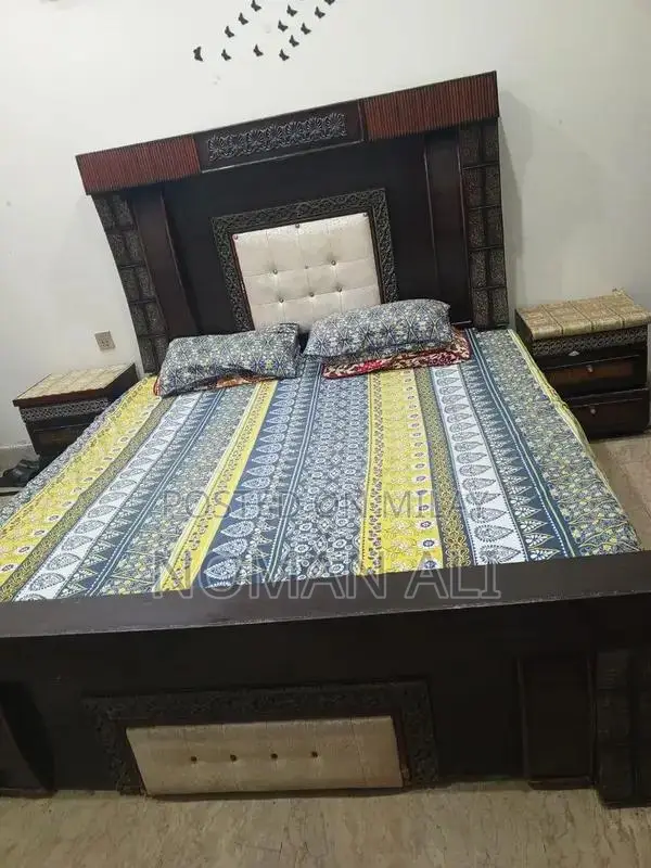 Complete Bedroom Set with Bed, Dressing Table, and Side Table