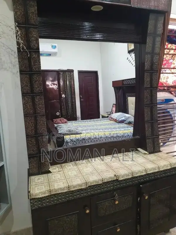 Complete Bedroom Set with Bed, Dressing Table, and Side Table