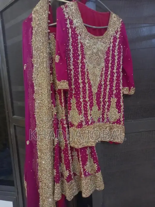 Elegant Pink-Red Bridal Lehenga with Multiple Size Options