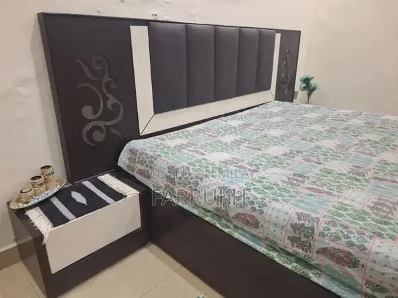 Double Bed with LED Lights and Matching Bedside Tables