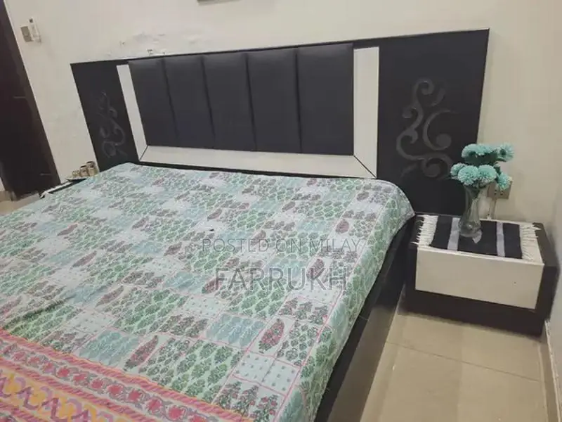 Double Bed with LED Lights and Matching Bedside Tables