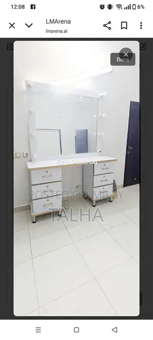 Photo - Elegant Wooden Dressing Table with Smooth Surface