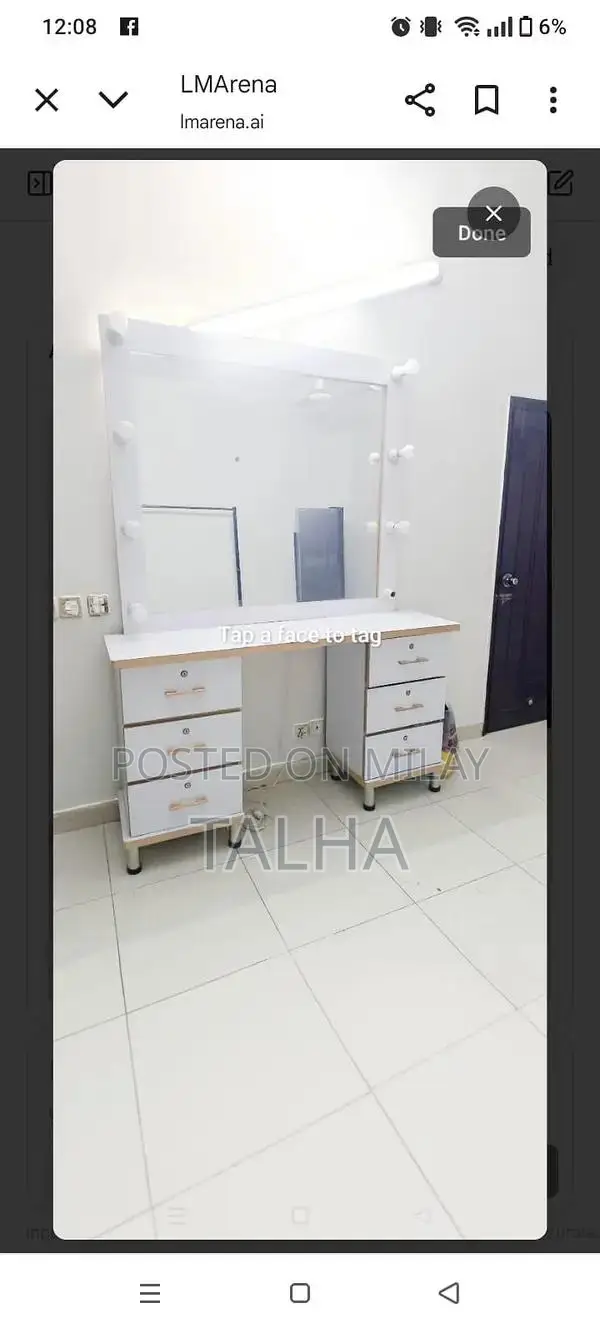 Elegant Wooden Dressing Table with Smooth Surface