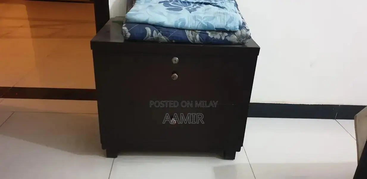 Comfortable Double Bed with Mattress and Writing Table Set