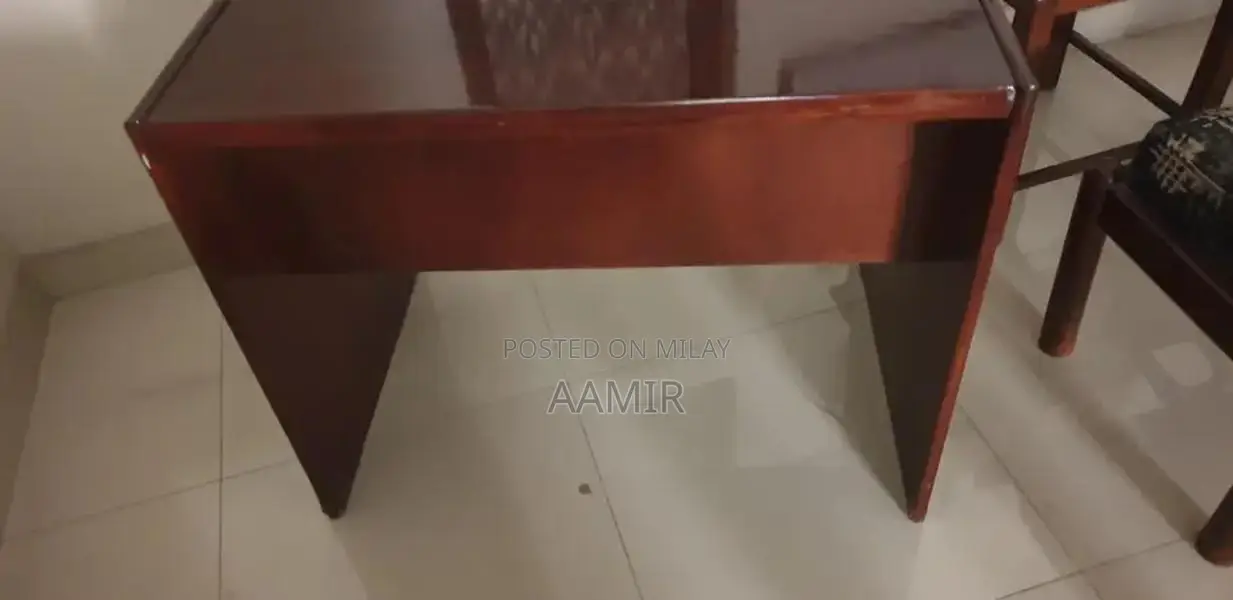 Comfortable Double Bed with Mattress and Writing Table Set