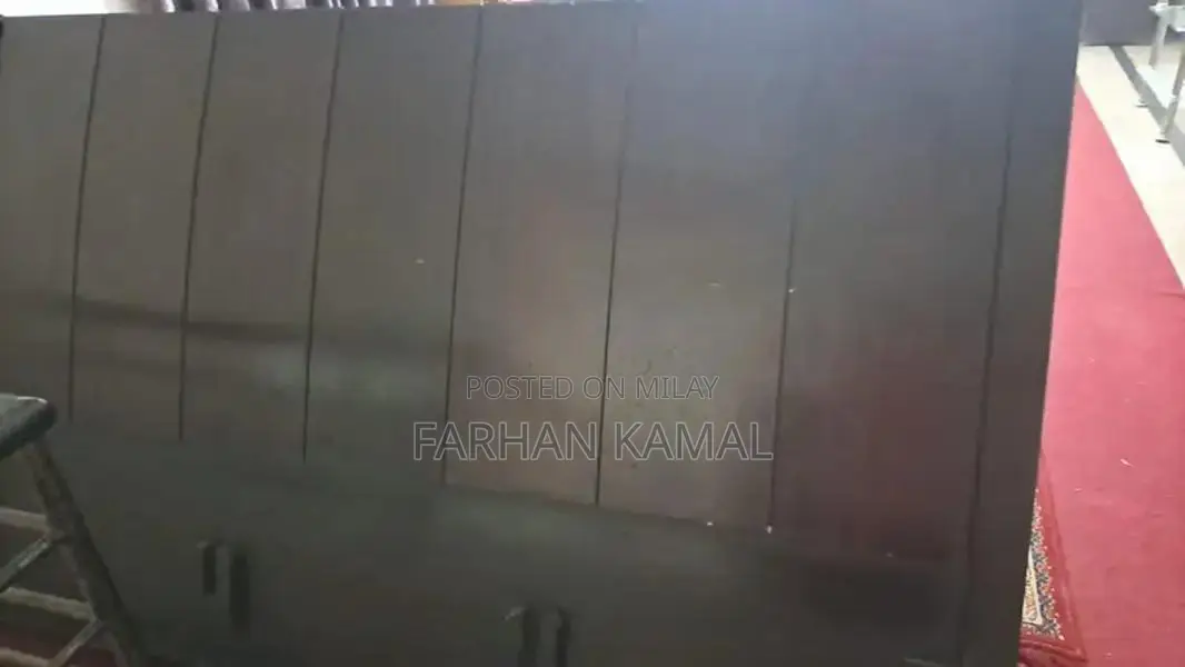 Double Bed Frame with Partial Headboard and New Mattress