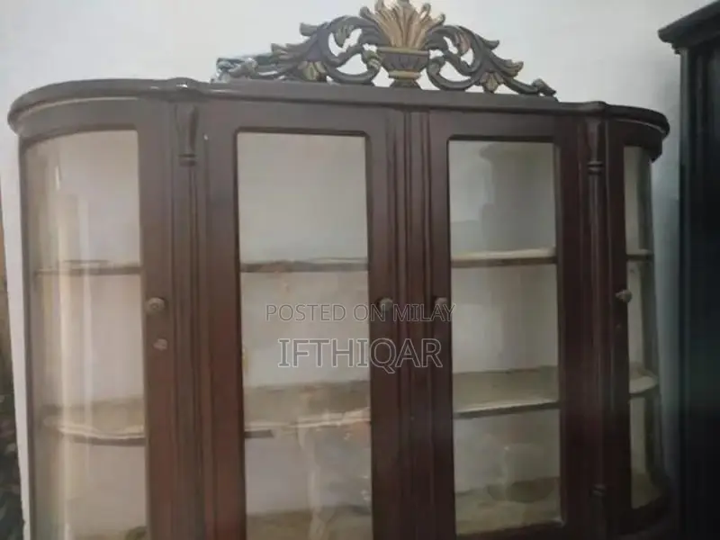 Chinoti 4-Door Wooden Showcase with 2 Drawers and 4 Cabinets