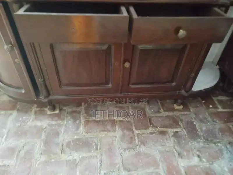 Chinoti 4-Door Wooden Showcase with 2 Drawers and 4 Cabinets