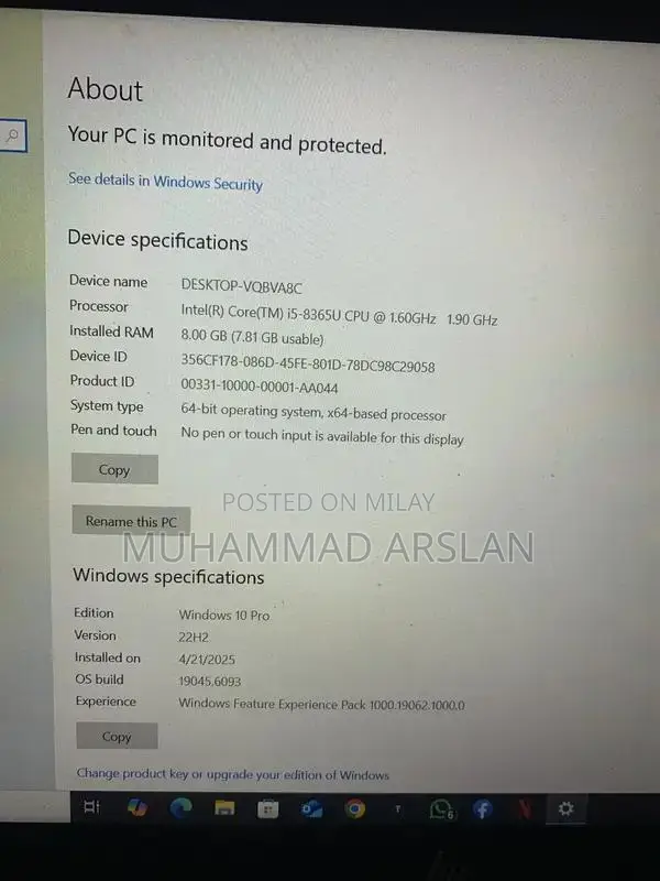 HP Laptop 256GB SSD High Performance Notebook