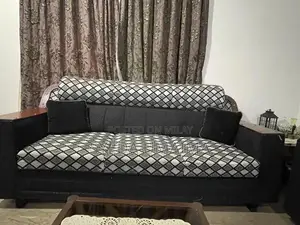 Spacious Seven-Seater Living Room Sofa Set