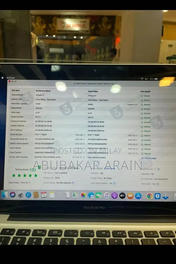 Apple iPhone 12 Unlocked Smartphone - 100% Battery Health