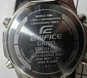 Casio Edifice Men's Analog Stainless Steel Sports Watch with Original
