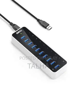 10-Port USB 3.0 High-Speed Data Transfer Hub