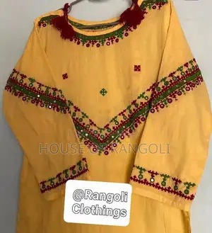 2pc Cotton Linen Lawn Embroidered Fabric Set