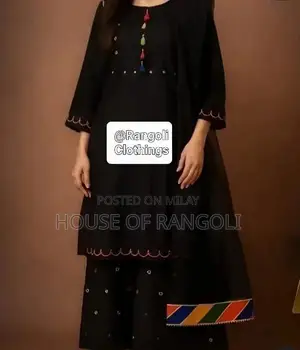 2pc Cotton Linen Lawn Embroidered Fabric Set