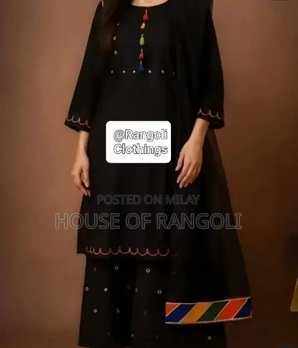 2pc Cotton Linen Lawn Embroidered Fabric Set