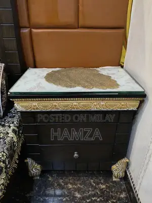 Bedroom Furniture Set - Bed, Dressing Table, and Side Tables