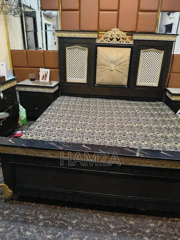 Bedroom Furniture Set - Bed, Dressing Table, and Side Tables