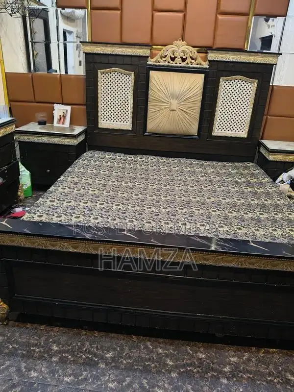 Bedroom Furniture Set - Bed, Dressing Table, and Side Tables