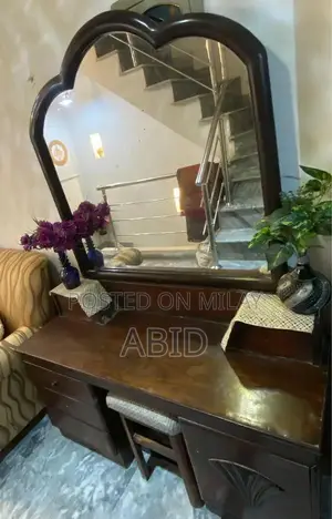 Classic White Dressing Table with Matching Sitting Stool